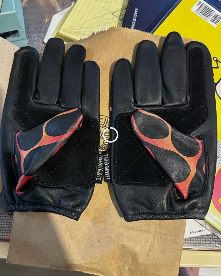 yellow glove 일본 바이크장갑 새상품--1