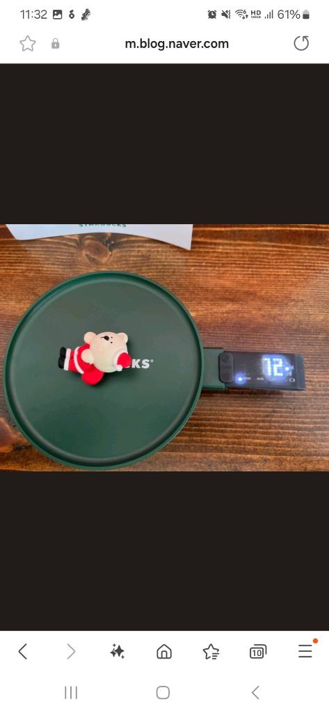 스타벅스 홀리데이 쿠키 피규어 스마트 저울 (주방저울)--2