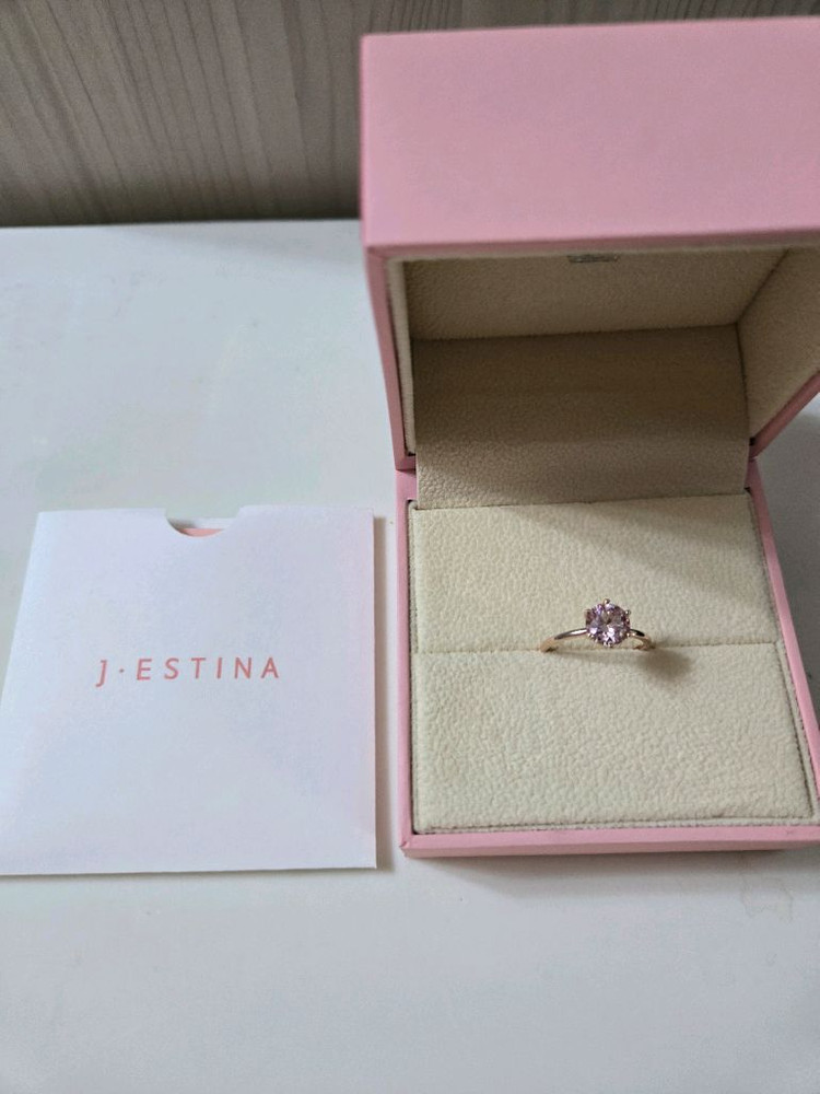 제이에스티나 핑크몬드925반지(미사용풀구성) 이미지