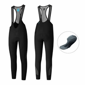 시마노 버텍스 써멀 빕 타이즈 보온 발수 메시 멜빵 자전거 패드바지 이미지