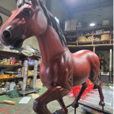 적토마 - 대형 붉은색 말 조형물 인테리어 소품 이미지