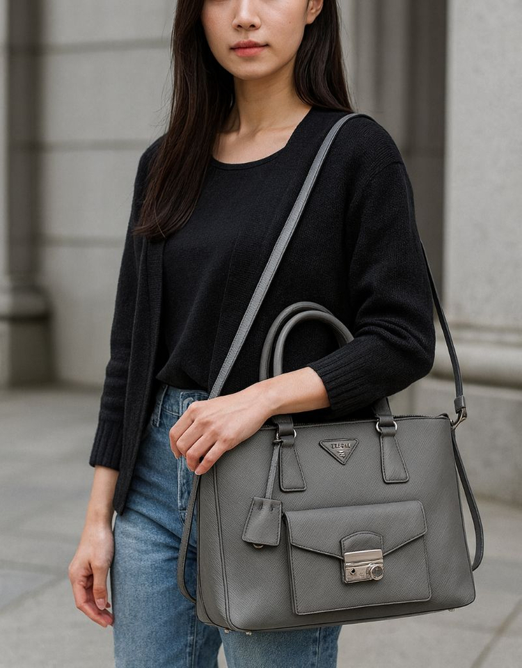 프라다 사피아노 숄더토트백--1