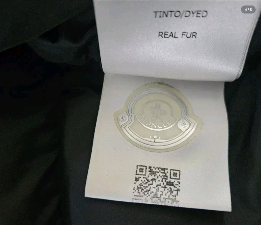 [급매]몽클레어 클루니 2사이즈 블랙 천연라쿤퍼 이미지