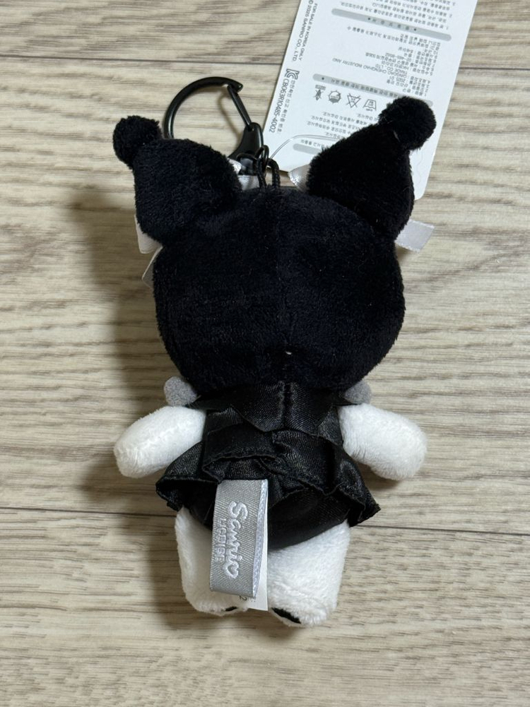 미사용 산리오 정품 마크 O 쿠로미 키링 인형 블랙하트--1