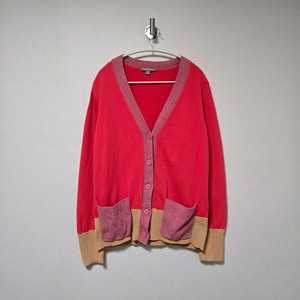 코스 컬러블록 코튼 가디건 /여성 가디건 /여자 가디건