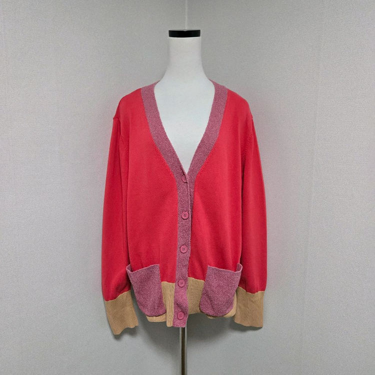 코스 컬러블록 코튼 가디건 /여성 가디건 /여자 가디건--5