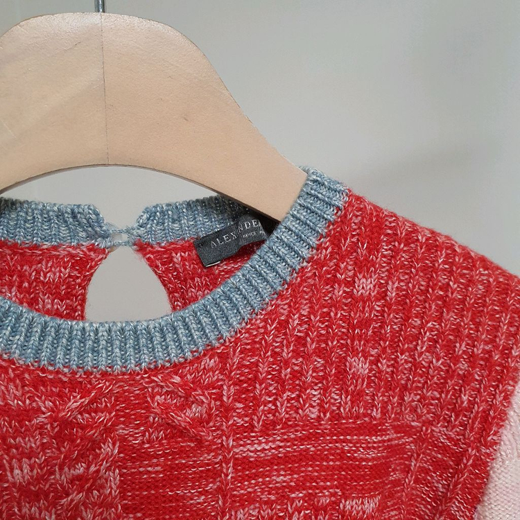 알랙산더맥퀸 울실크 러플 니트--1