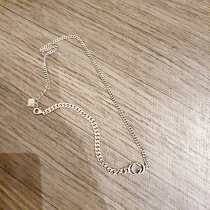 실버925 반반체인 은목걸이 (미사용) 이미지