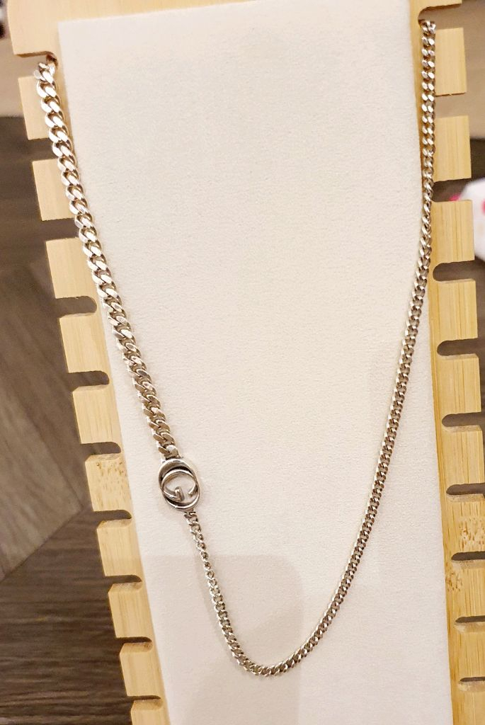 실버925 반반체인 은목걸이 (미사용) 이미지