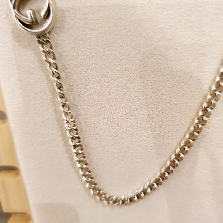 실버925 반반체인 은목걸이 (미사용) 이미지