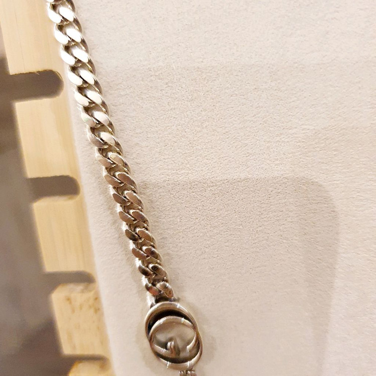 실버925 반반체인 은목걸이 (미사용) 이미지