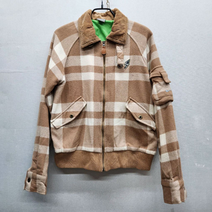 나이키 코듀로이 카라 울혼방 사이드포켓 체크 점퍼 M(M) 이미지