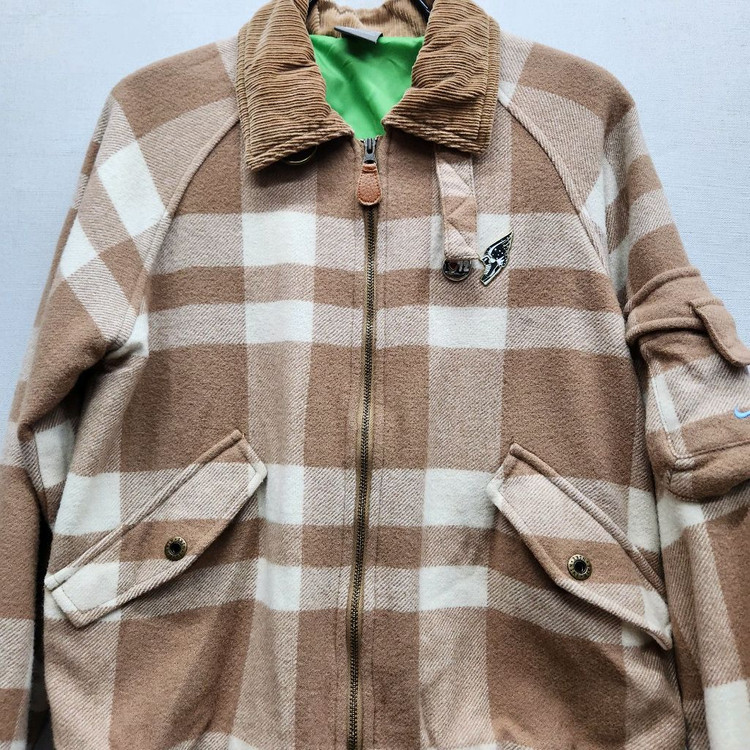 나이키 코듀로이 카라 울혼방 사이드포켓 체크 점퍼 M(M) 이미지