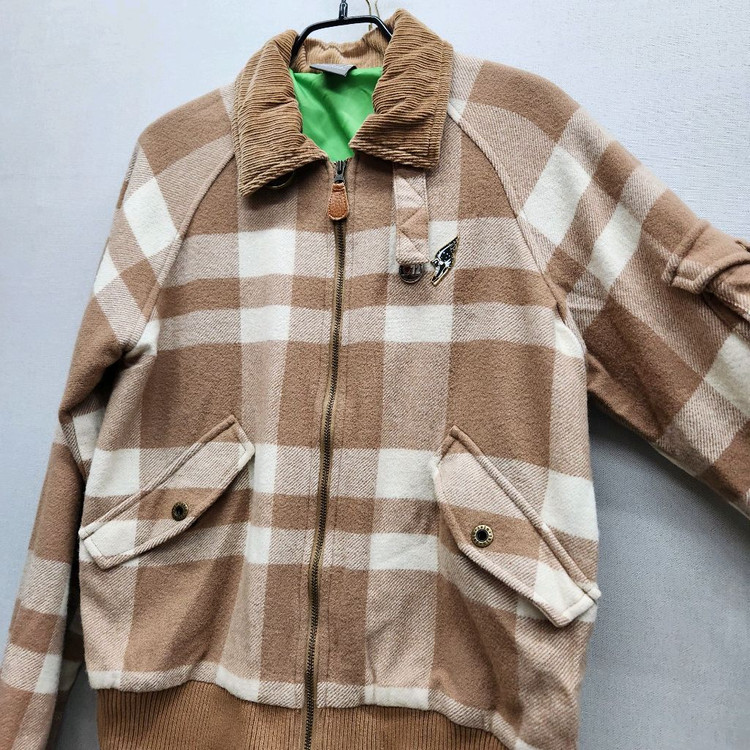 나이키 코듀로이 카라 울혼방 사이드포켓 체크 점퍼 M(M) 이미지