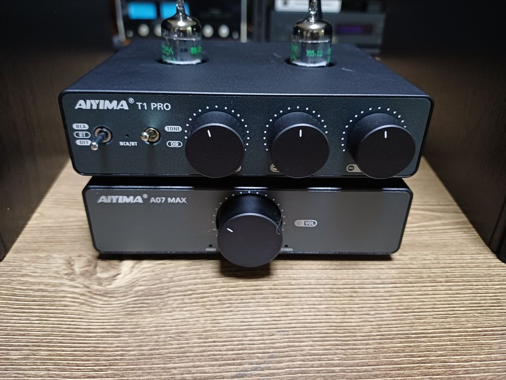 야마하 NS-BP102 스피커와 Aiyima T1 Pro 진공관 프리앰프, A07 Max 파워앰프 세트입니다 이미지