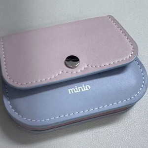 미니오 소가죽 지갑 코튼캔디