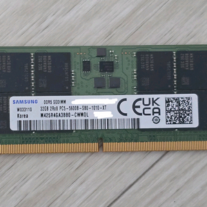 RAM 삼성 노트북용 DDR5 5600MHz 32GB 팝니다