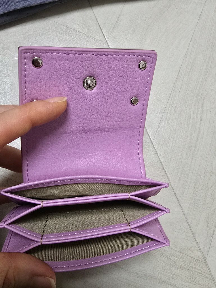 마뗑킴 아코디언 카드지갑 라벤더 이미지