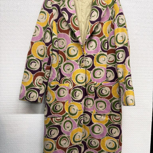 미쏘니 라나 패턴 울 롱코트 (55~66)