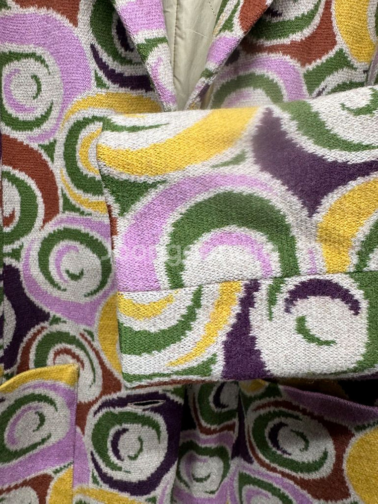 미쏘니 라나 패턴 울 롱코트 (55~66)--2