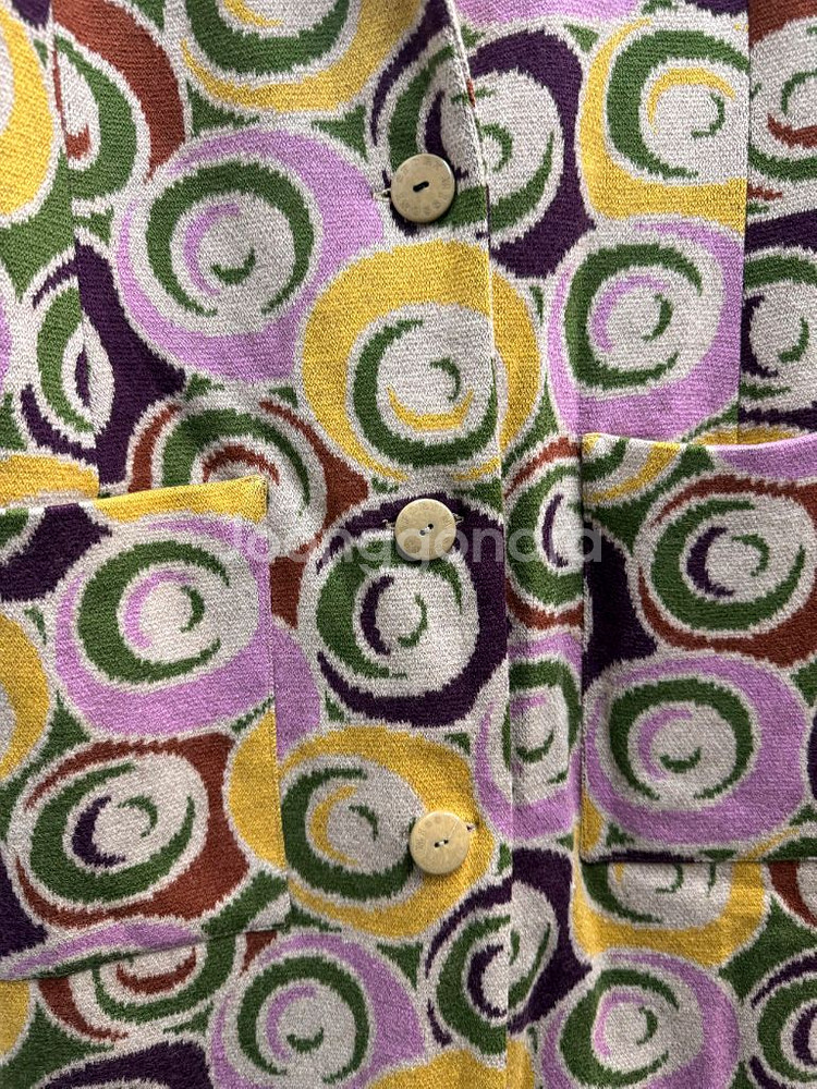 미쏘니 라나 패턴 울 롱코트 (55~66)--3