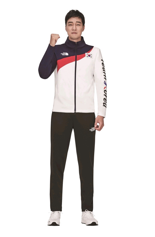 2018 자카르타 아시안게임 남성 한정판 노스페이스 국대 국가대표 팀코리아 단복 집업 유니폼--2