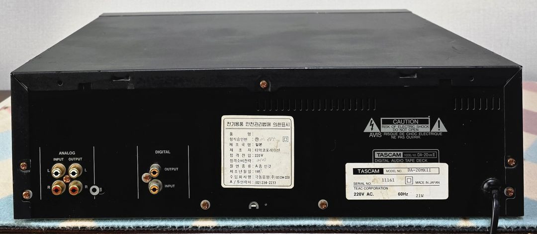 TASCAM DAT 플래이어 DA-20MKii 이미지