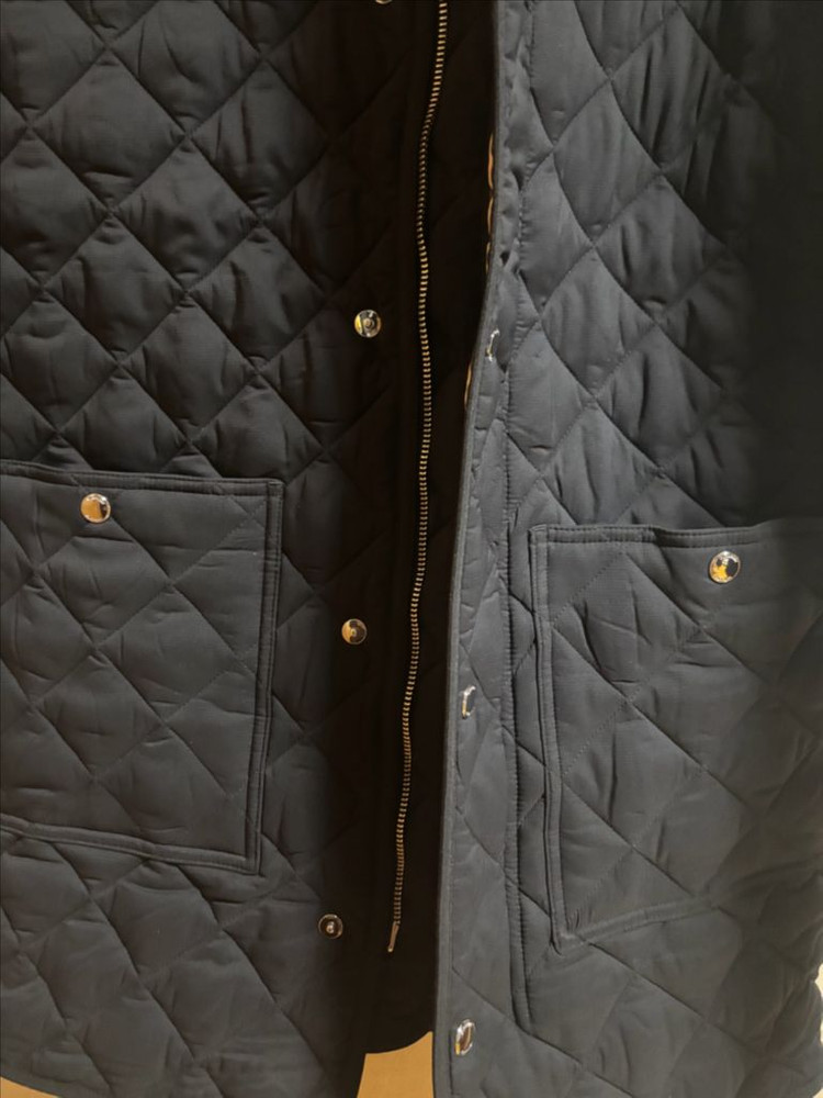 버버리 블랙 퀼팅 후드 자켓 12Y--4