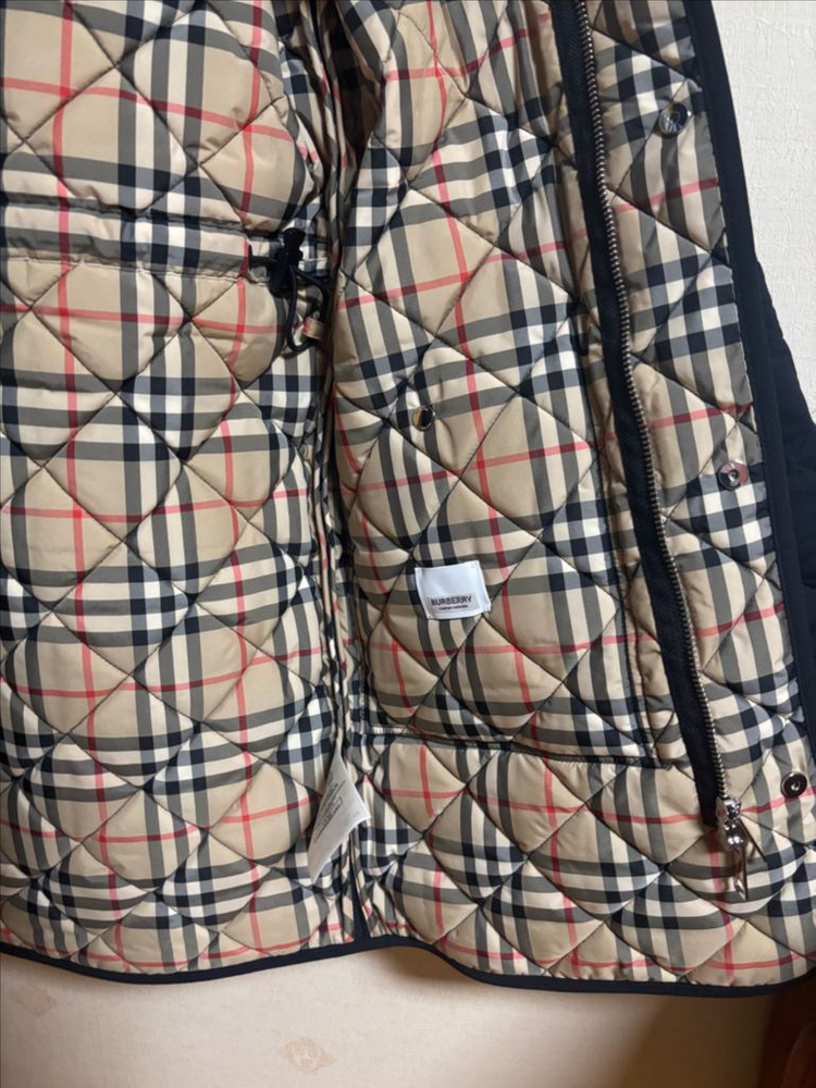 버버리 블랙 퀼팅 후드 자켓 12Y--5