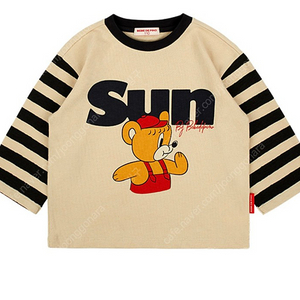 베베드피노 썬베어 스트라이프 티셔츠 + 베베드피노 썬베어 데님팬츠 + 디어베이비 패딩 조끼 110 + 이뮤 어그