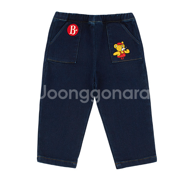 베베드피노 썬베어 스트라이프 티셔츠 + 베베드피노 썬베어 데님팬츠 + 디어베이비 패딩 조끼 110 + 이뮤 어그--3