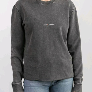 정품 생로랑 워싱 맨투맨 그레이