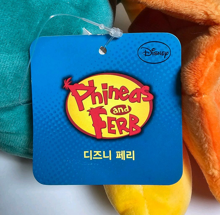 정품 디즈니 스탠딩 오리너구리 페리 인형 중형 (택O)--2