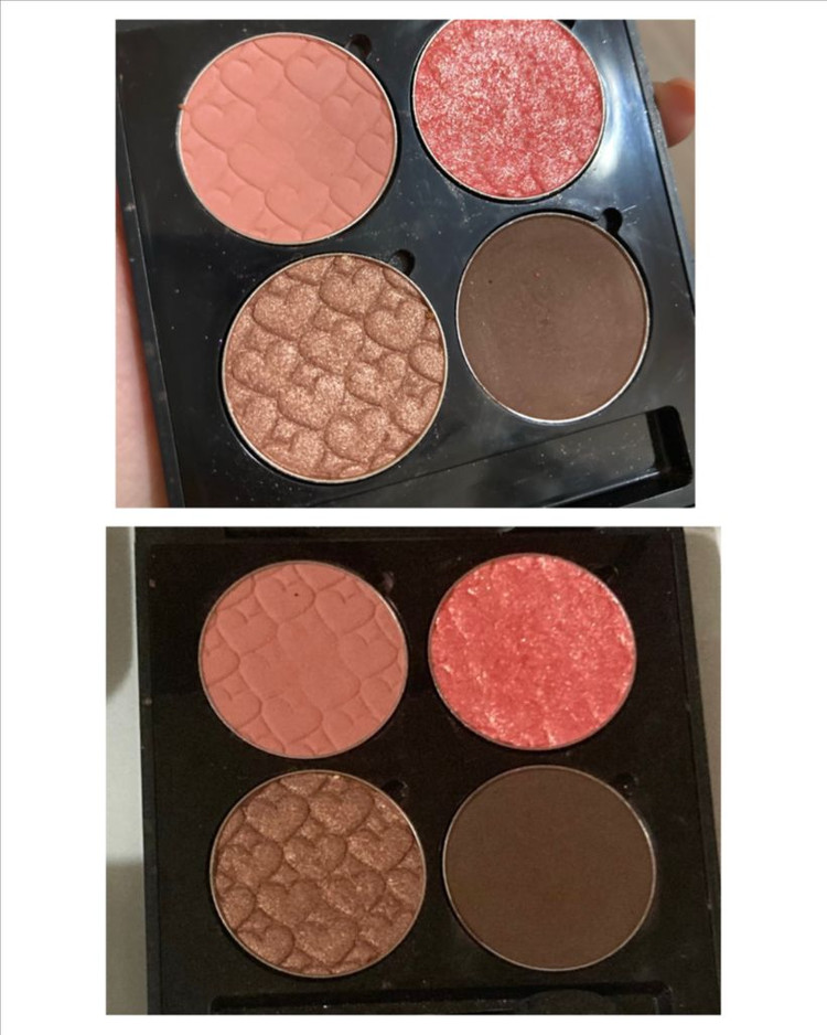 거울 교체케이스/ 에뛰드 팔레트 + 단종 봄웜 섀도우 (아이스홍시샤벳/태양계여신/오렌지핑크링/시럽빼고테이크아웃)--2