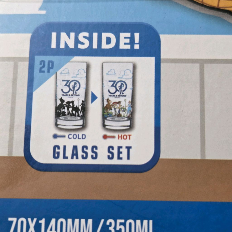 디즈니 토이스토리 30주년 변온 글라스 2P 세트--1