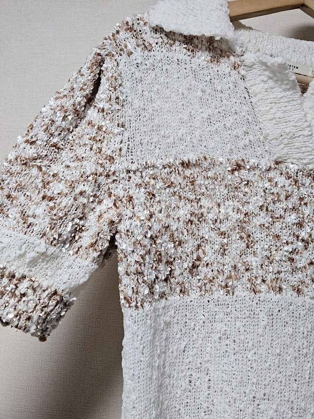 시스템 SYSTEM QC 샘플 글리터 니트 90사이즈--5