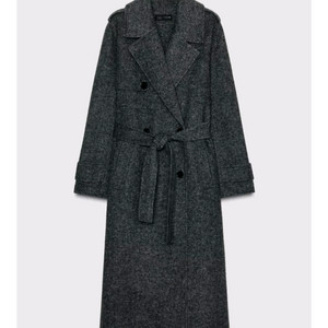 자라 울 벨트 롱 코트 xs 새상품 4070/224/802