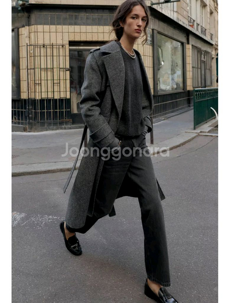 자라 울 벨트 롱 코트 xs 새상품 4070/224/802--2