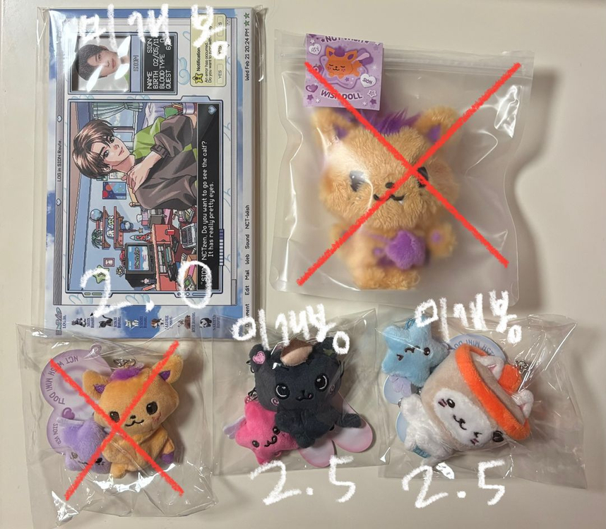 엔시티 위시 위츄 팝츄 미니 양도 위시돌 인형--1