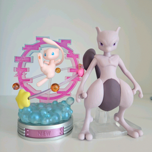 포켓몬 리멘트 네온파티 뮤 + 스케일월드 뮤츠 피규어 전설의 포켓몬 일괄 환포 전포 1세대 가챠 가샤폰