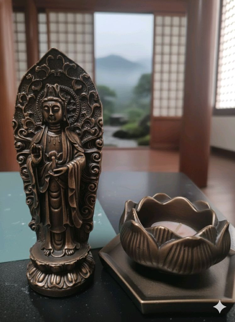 연꽃 관음 보살님 석고방향제--2