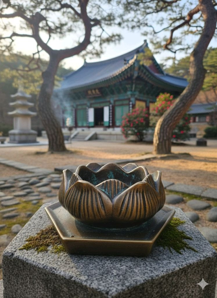 연꽃 관음 보살님 석고방향제--4