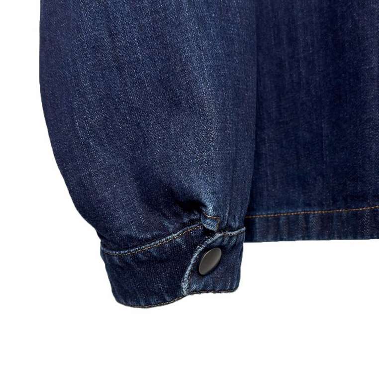 [XL] 프라다 남성 워싱 데님 삼각로고 셔츠 자켓 블루--5