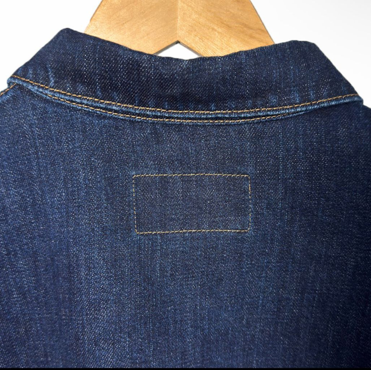 [XL] 프라다 남성 워싱 데님 삼각로고 셔츠 자켓 블루--6