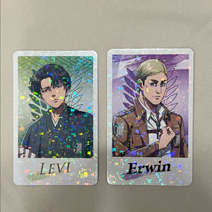진격의 거인 트레이딩 홀로그램 카드 - 리바이, 엘빈