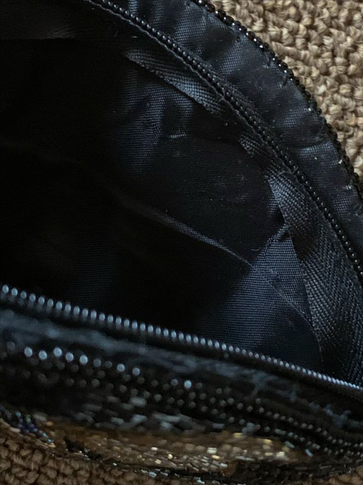 빈티지 리본 비즈 동전지갑--2