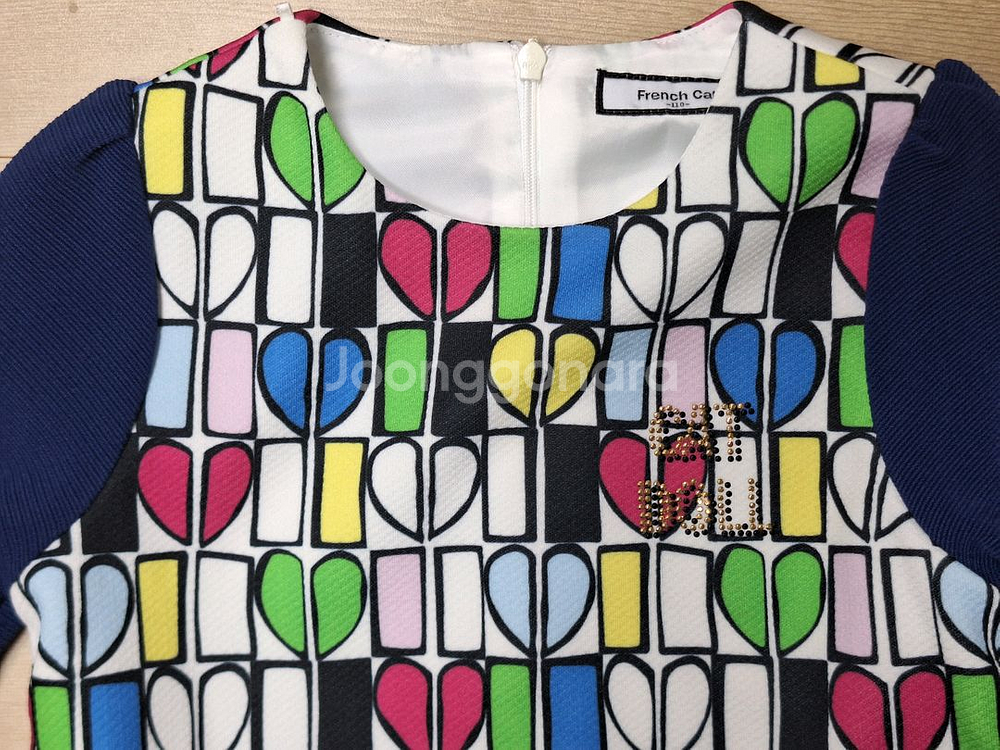 프랜치캣 패턴 원피스 110사이즈--1