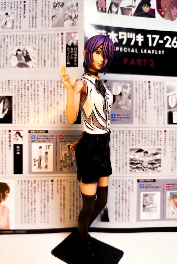 체인소맨 레제 피규어 리페인트 2D도색 애니도색 도색작 레제편 한정판 작품 레진 룩업 덴지 포치타 마키마 밤 이미지