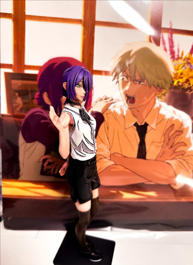 체인소맨 레제 피규어 리페인트 2D도색 애니도색 도색작 레제편 한정판 작품 레진 룩업 덴지 포치타 마키마 밤 이미지