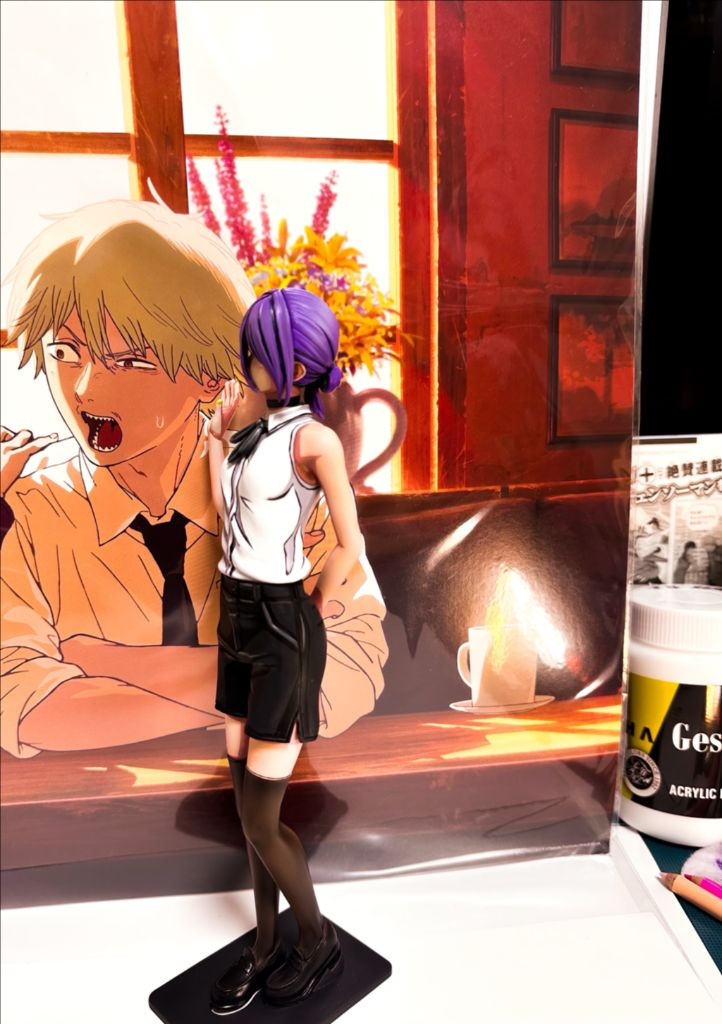 체인소맨 레제 피규어 리페인트 2D도색 애니도색 도색작 레제편 한정판 작품 레진 룩업 덴지 포치타 마키마 밤 이미지